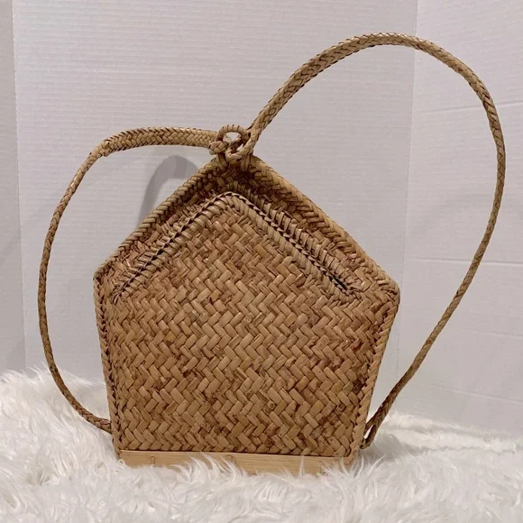 Chic Woven Backpack in Tan - Picture 1 of 10